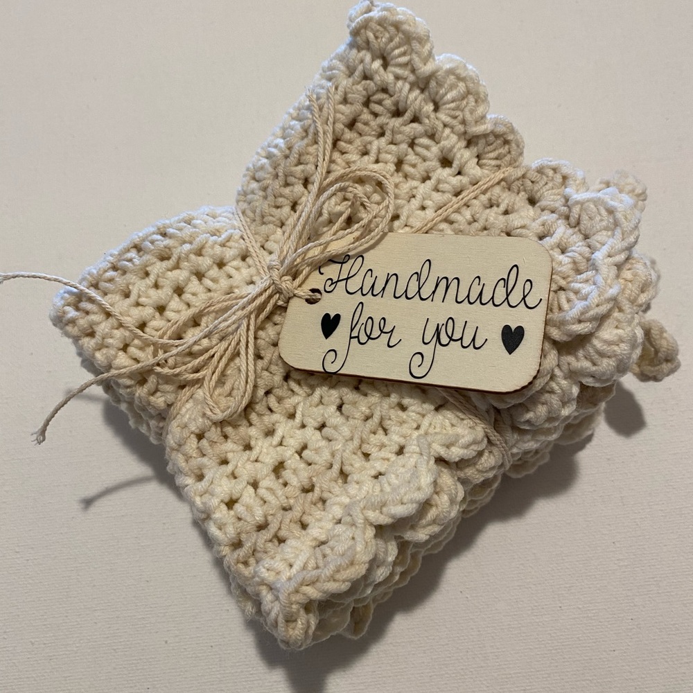 Handmade farmhouse washcloths pack of 3